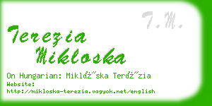 terezia mikloska business card